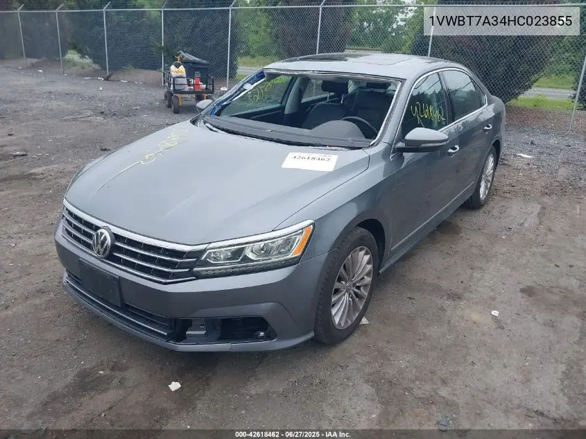 2017 Volkswagen Passat 1.8T Se VIN: 1VWBT7A34HC023855 Lot: 42618462