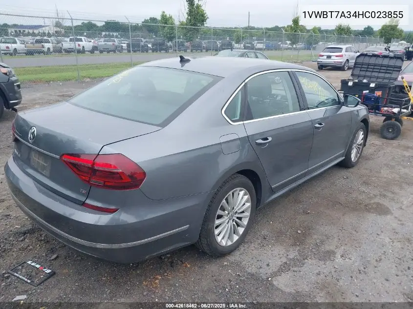 2017 Volkswagen Passat 1.8T Se VIN: 1VWBT7A34HC023855 Lot: 42618462