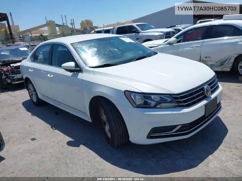 1vwat7a30hc085703 1VWAT7A30HC085703 2017 Volkswagen Passat 1.8T S