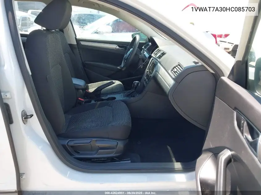 1vwat7a30hc085703 1VWAT7A30HC085703 2017 Volkswagen Passat 1.8T S