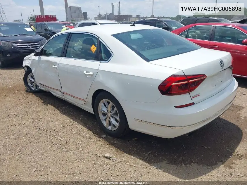 2017 Volkswagen Passat 1.8T S VIN: 1VWAT7A39HC006898 Lot: 42652783