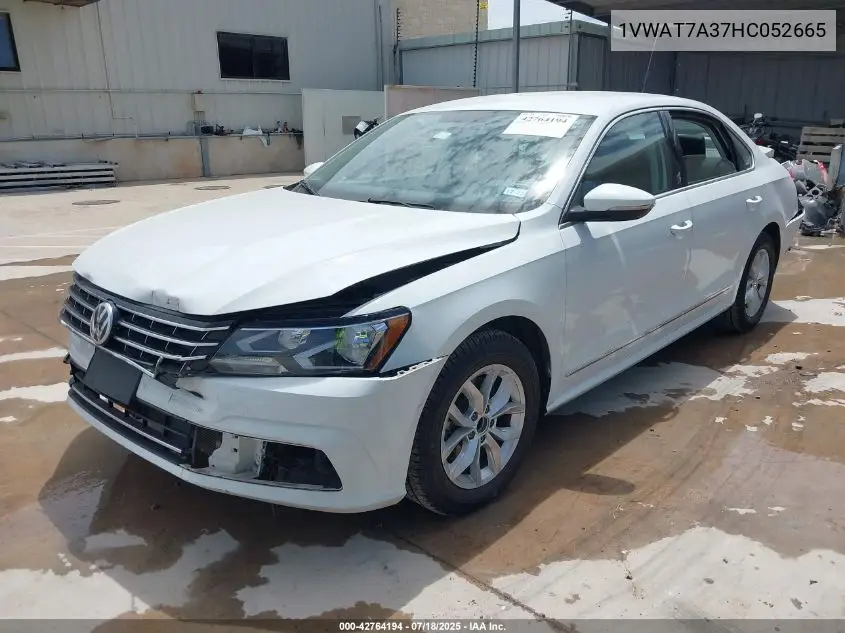 2017 Volkswagen Passat 1.8T S VIN: 1VWAT7A37HC052665 Lot: 42764194