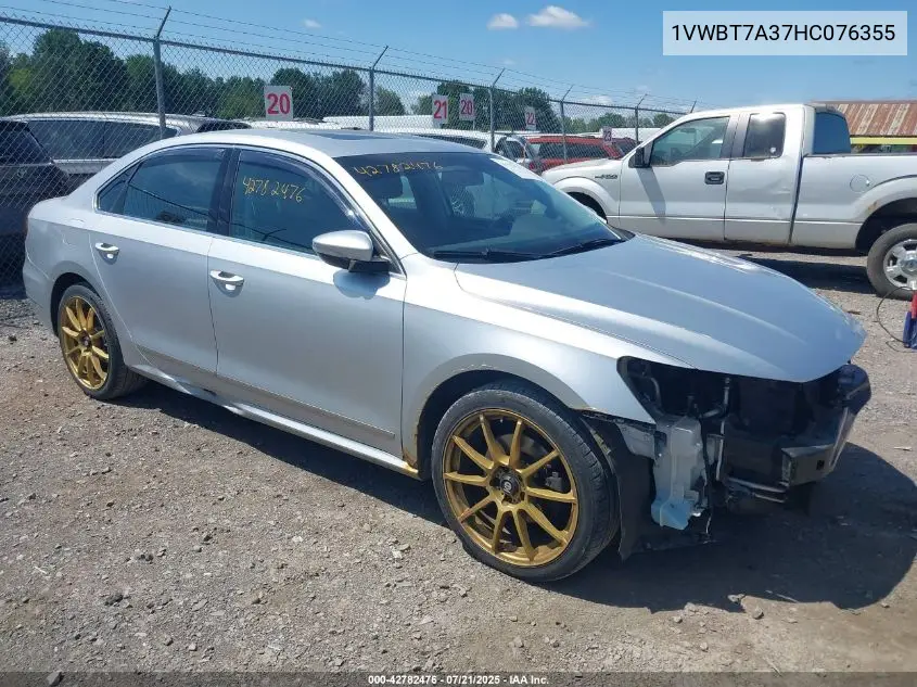 2017 Volkswagen Passat 1.8T Se VIN: 1VWBT7A37HC076355 Lot: 42782476