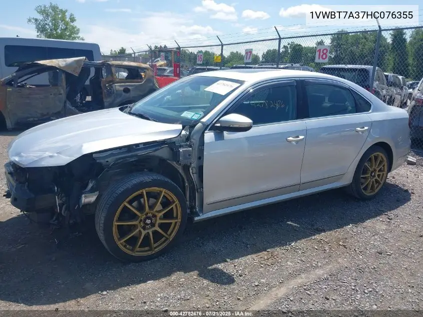 2017 Volkswagen Passat 1.8T Se VIN: 1VWBT7A37HC076355 Lot: 42782476