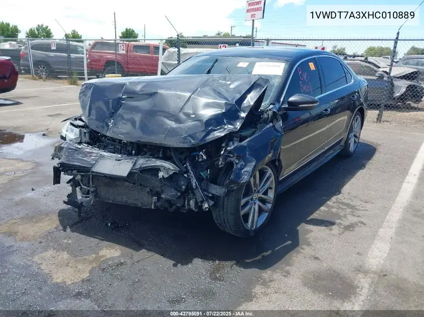 2017 Volkswagen Passat 1.8T R-Line VIN: 1VWDT7A3XHC010889 Lot: 42795091