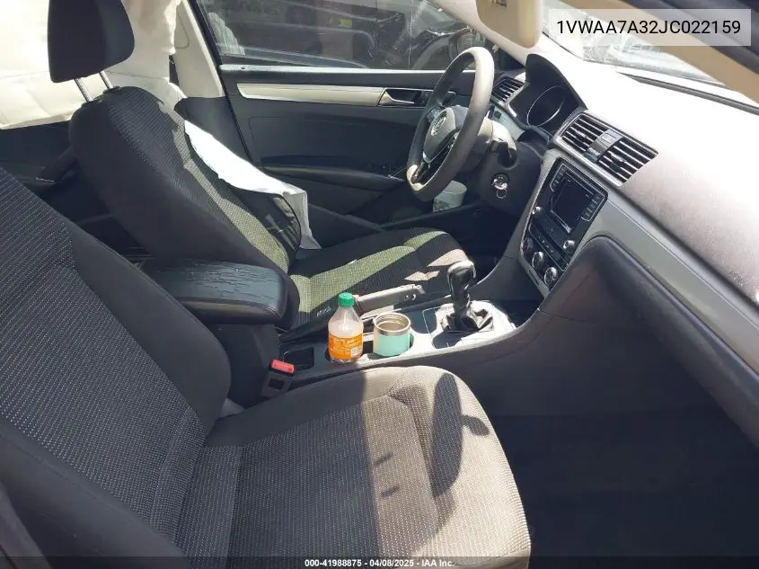 2018 Volkswagen Passat 2.0T R-Line/2.0T S VIN: 1VWAA7A32JC022159 Lot: 41988875
