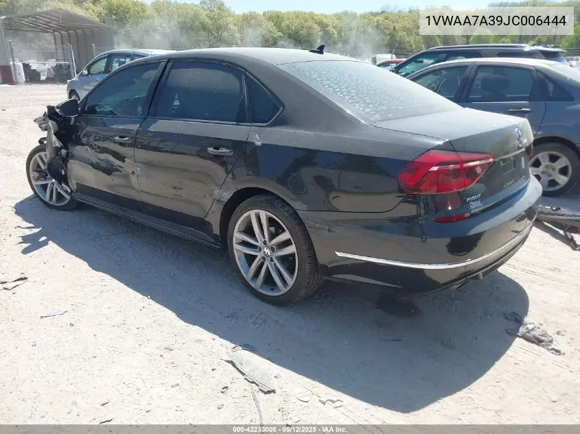 2018 Volkswagen Passat 2.0T R-Line/2.0T S VIN: 1VWAA7A39JC006444 Lot: 42233008