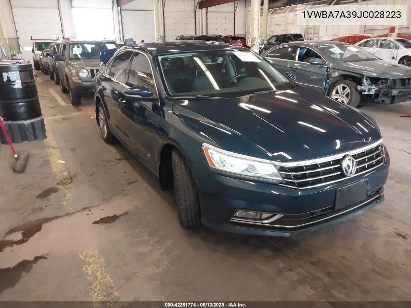 2018 Volkswagen Passat 2.0T Se VIN: 1VWBA7A39JC028223 Lot: 42261774