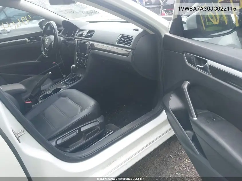 2018 Volkswagen Passat 2.0T Se VIN: 1VWBA7A30JC022116 Lot: 42604767