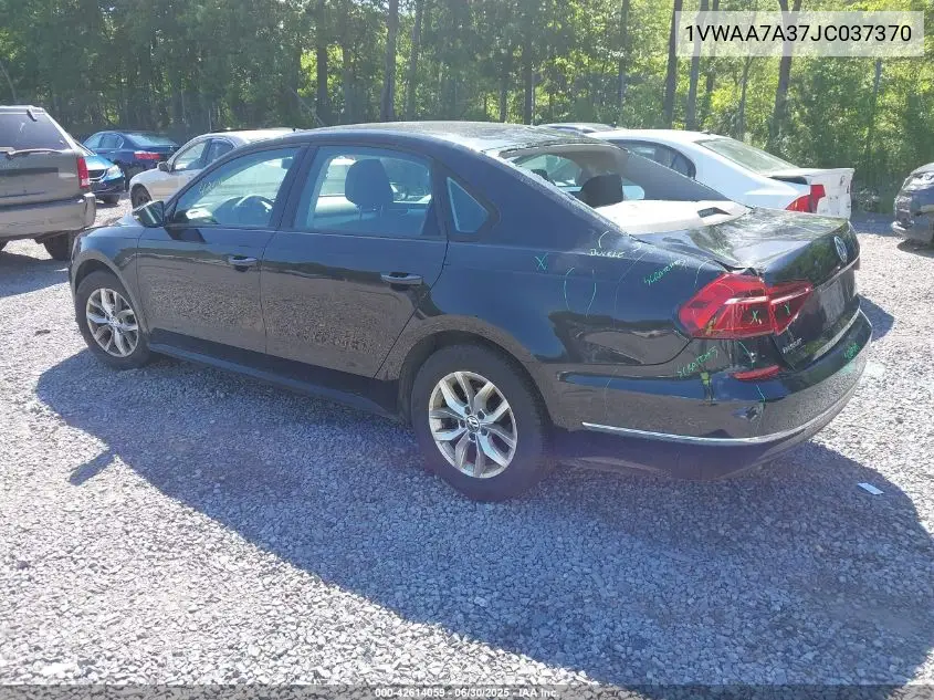 2018 Volkswagen Passat 2.0T R-Line/2.0T S VIN: 1VWAA7A37JC037370 Lot: 42614059