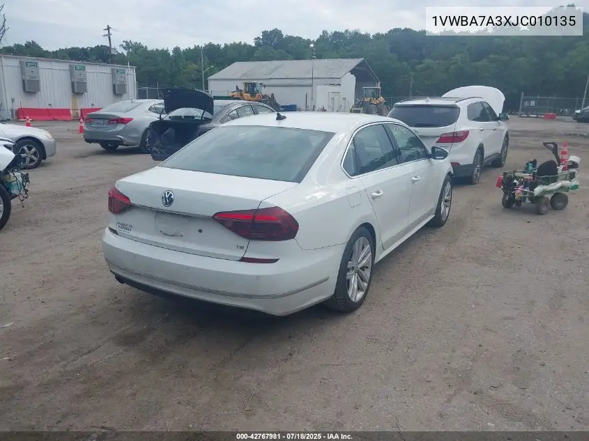 2018 Volkswagen Passat 2.0T Se VIN: 1VWBA7A3XJC010135 Lot: 42767981
