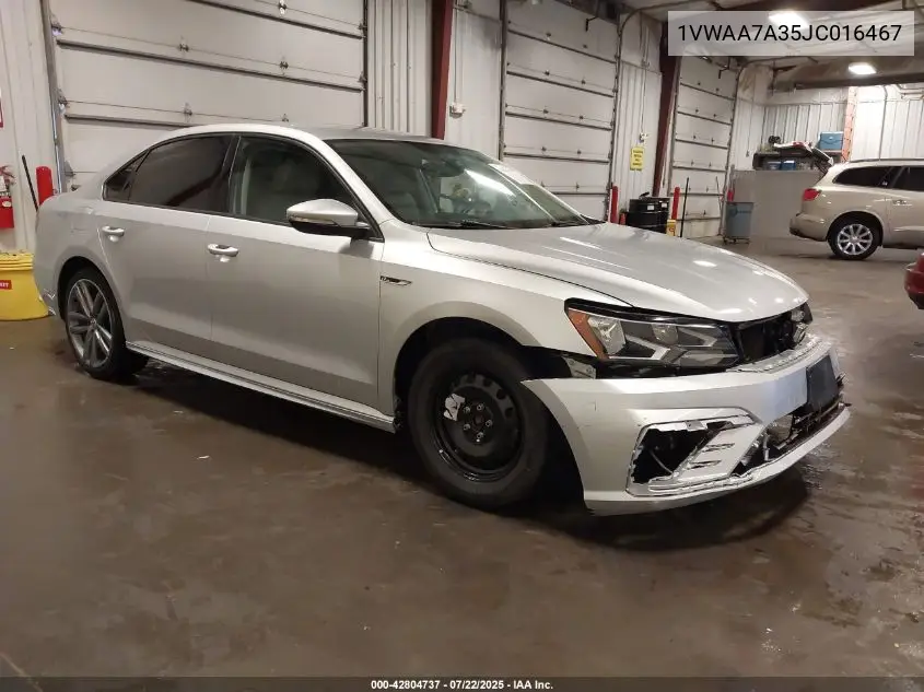 2018 Volkswagen Passat 2.0T R-Line/2.0T S VIN: 1VWAA7A35JC016467 Lot: 42804737