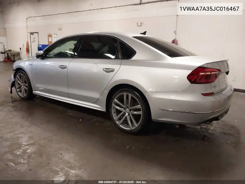 2018 Volkswagen Passat 2.0T R-Line/2.0T S VIN: 1VWAA7A35JC016467 Lot: 42804737
