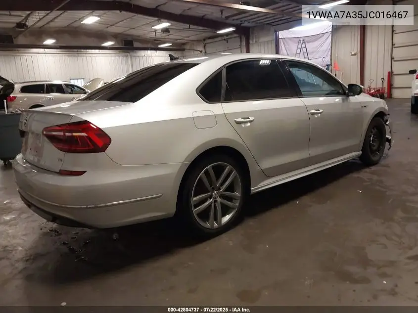 2018 Volkswagen Passat 2.0T R-Line/2.0T S VIN: 1VWAA7A35JC016467 Lot: 42804737