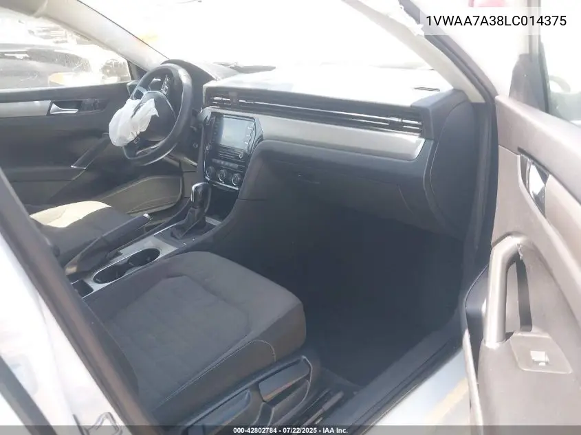2020 Volkswagen Passat 2.0T S VIN: 1VWAA7A38LC014375 Lot: 42802784