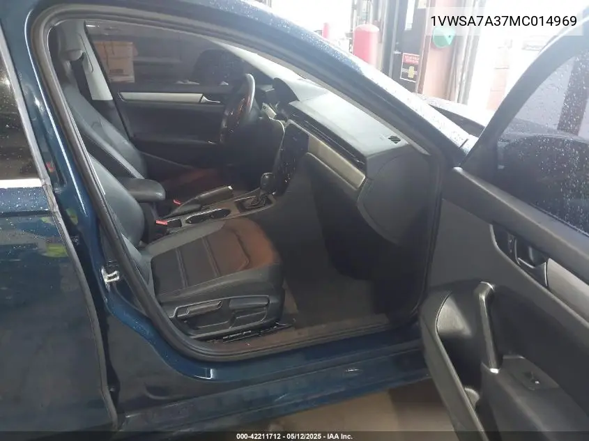 2021 Volkswagen Passat 2.0T Se VIN: 1VWSA7A37MC014969 Lot: 42211712