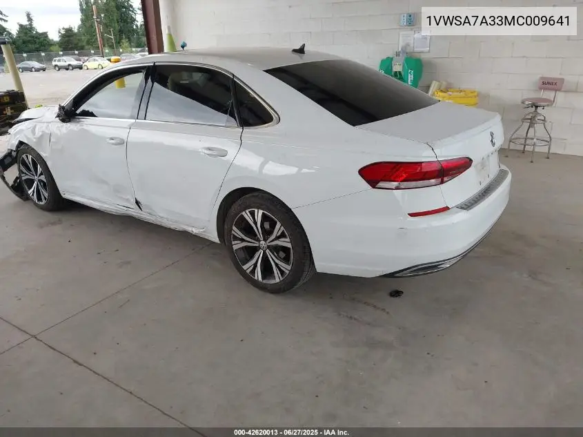 2021 Volkswagen Passat 2.0T Se VIN: 1VWSA7A33MC009641 Lot: 42620013