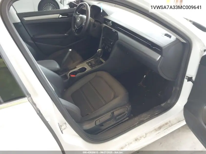 2021 Volkswagen Passat 2.0T Se VIN: 1VWSA7A33MC009641 Lot: 42620013