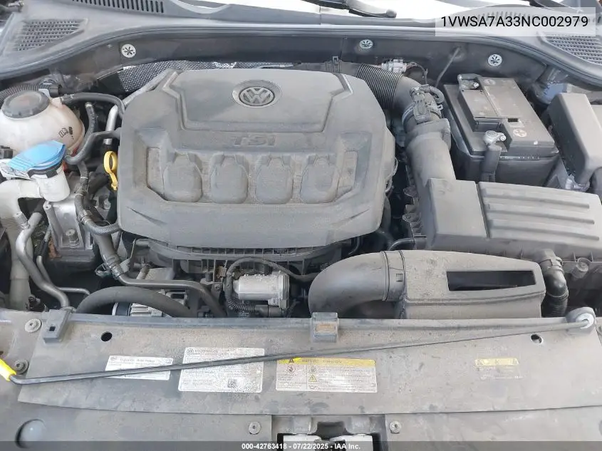 2022 Volkswagen Passat 2.0T Se VIN: 1VWSA7A33NC002979 Lot: 42763418
