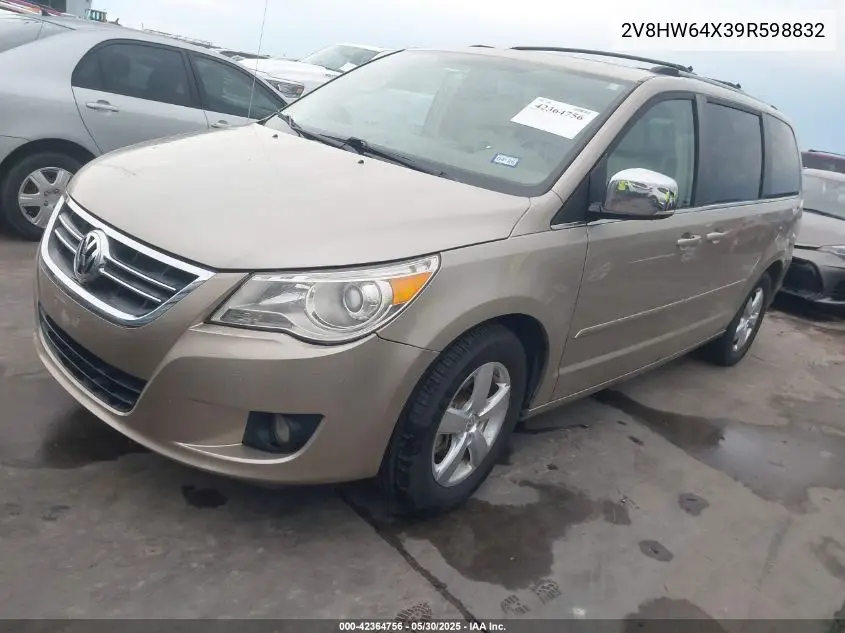 2009 Volkswagen Routan Sel Premium VIN: 2V8HW64X39R598832 Lot: 42364756