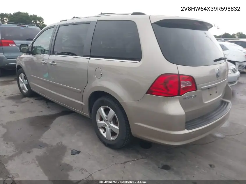 2009 Volkswagen Routan Sel Premium VIN: 2V8HW64X39R598832 Lot: 42364756