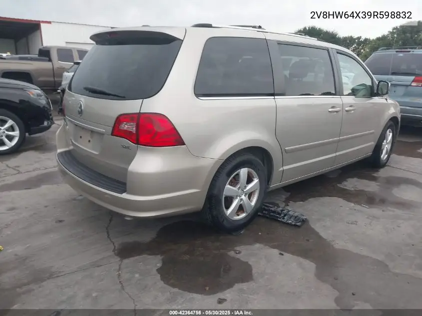 2009 Volkswagen Routan Sel Premium VIN: 2V8HW64X39R598832 Lot: 42364756
