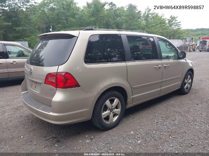 2009 Volkswagen Routan Sel Premium VIN: 2V8HW64X89R598857 Lot: 42606595
