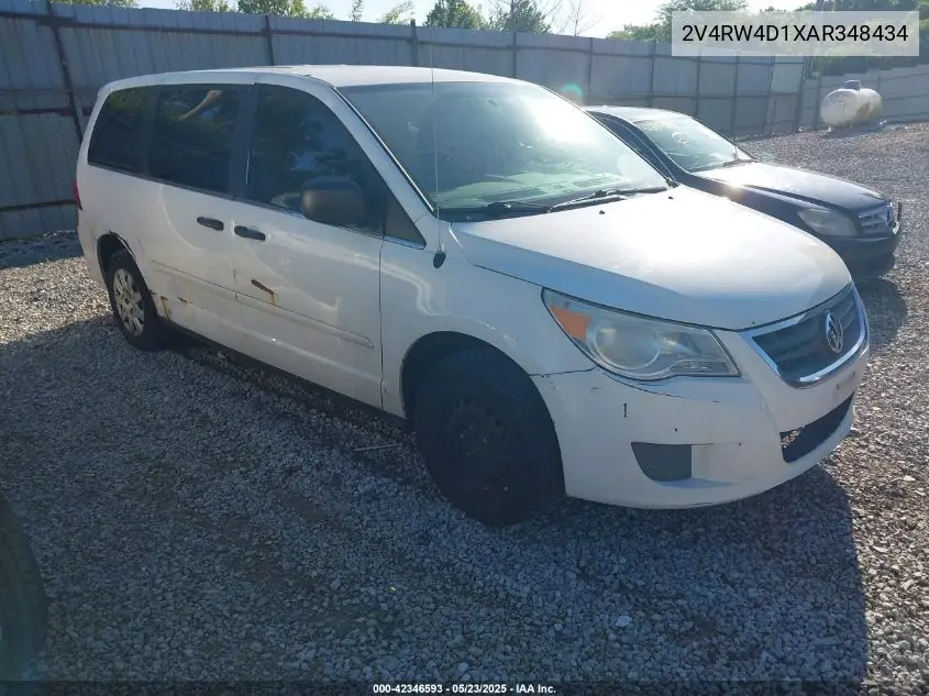 2010 Volkswagen Routan S VIN: 2V4RW4D1XAR348434 Lot: 42346593