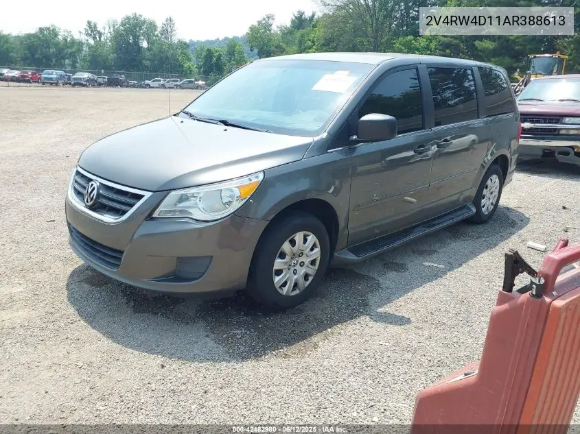 2010 Volkswagen Routan S VIN: 2V4RW4D11AR388613 Lot: 42482980