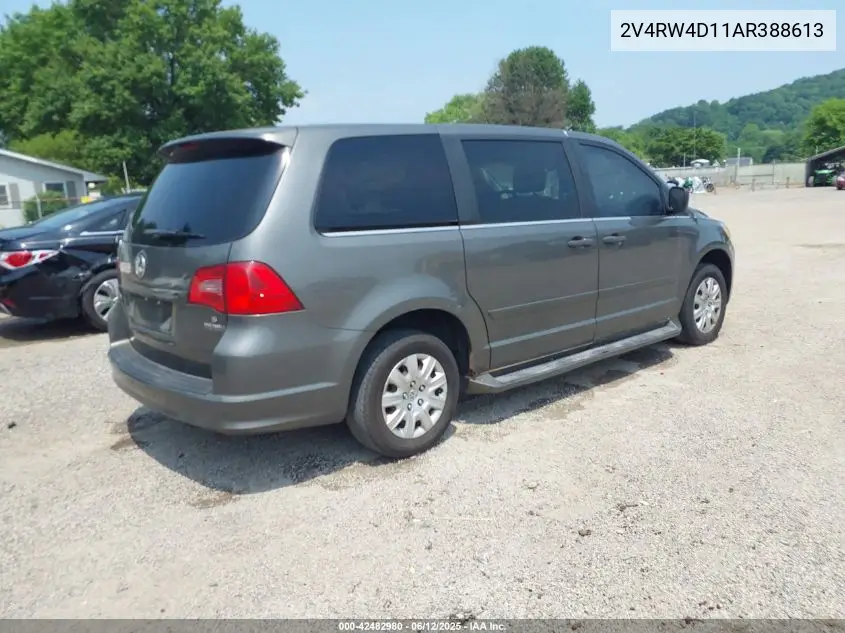 2010 Volkswagen Routan S VIN: 2V4RW4D11AR388613 Lot: 42482980