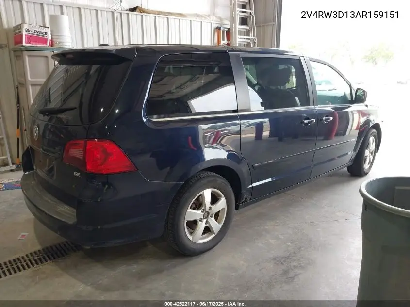 2010 Volkswagen Routan Se VIN: 2V4RW3D13AR159151 Lot: 42522117