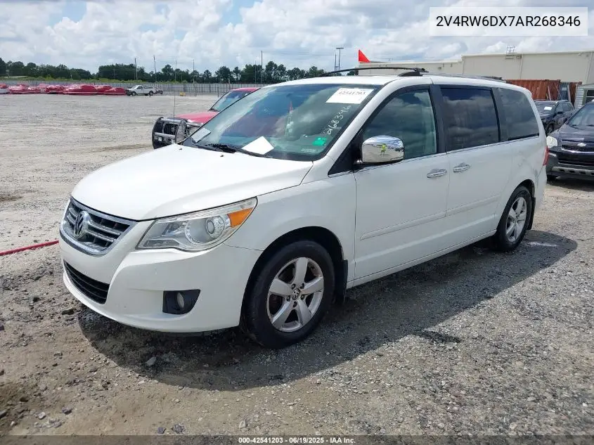 2010 Volkswagen Routan Sel Premium VIN: 2V4RW6DX7AR268346 Lot: 42541203