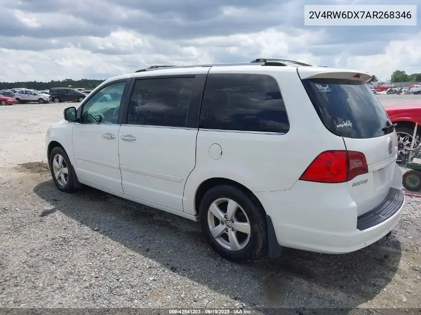 2010 Volkswagen Routan Sel Premium VIN: 2V4RW6DX7AR268346 Lot: 42541203
