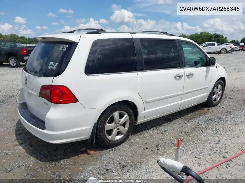 2010 Volkswagen Routan Sel Premium VIN: 2V4RW6DX7AR268346 Lot: 42541203