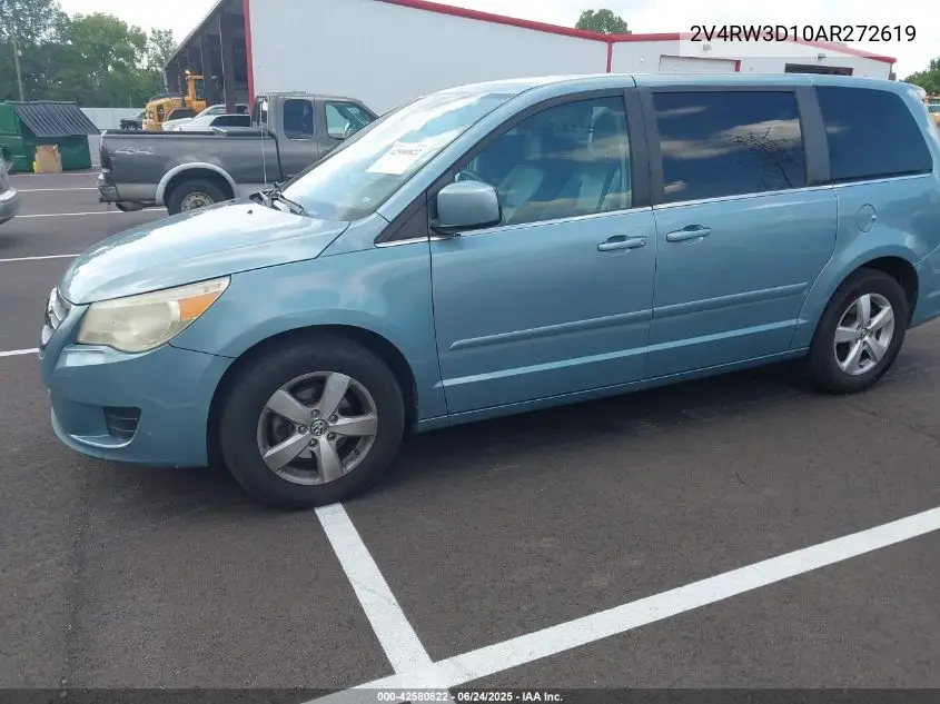 2010 Volkswagen Routan Se VIN: 2V4RW3D10AR272619 Lot: 42580822