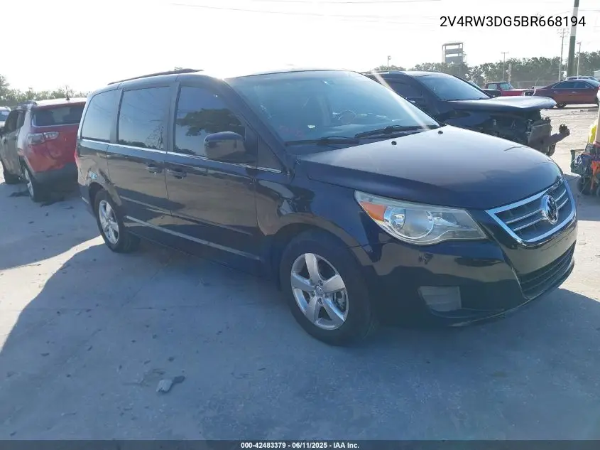 2011 Volkswagen Routan Se VIN: 2V4RW3DG5BR668194 Lot: 42483379