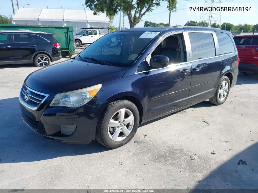 2011 Volkswagen Routan Se VIN: 2V4RW3DG5BR668194 Lot: 42483379