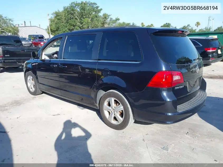 2011 Volkswagen Routan Se VIN: 2V4RW3DG5BR668194 Lot: 42483379