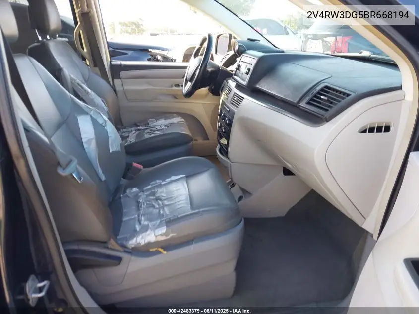 2011 Volkswagen Routan Se VIN: 2V4RW3DG5BR668194 Lot: 42483379