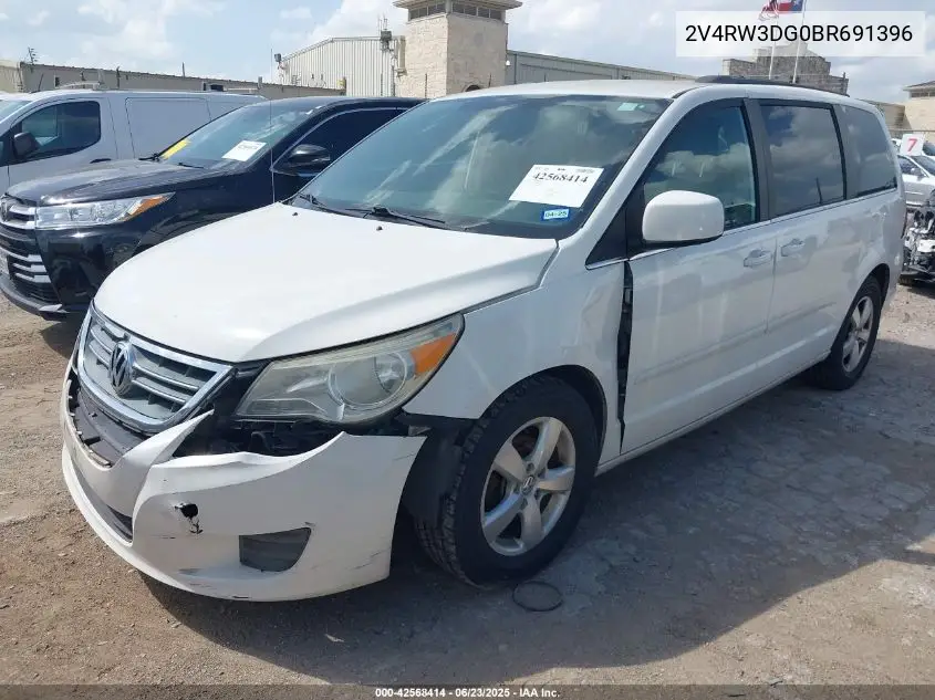 2011 Volkswagen Routan Se VIN: 2V4RW3DG0BR691396 Lot: 42568414
