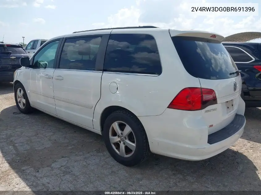 2011 Volkswagen Routan Se VIN: 2V4RW3DG0BR691396 Lot: 42568414