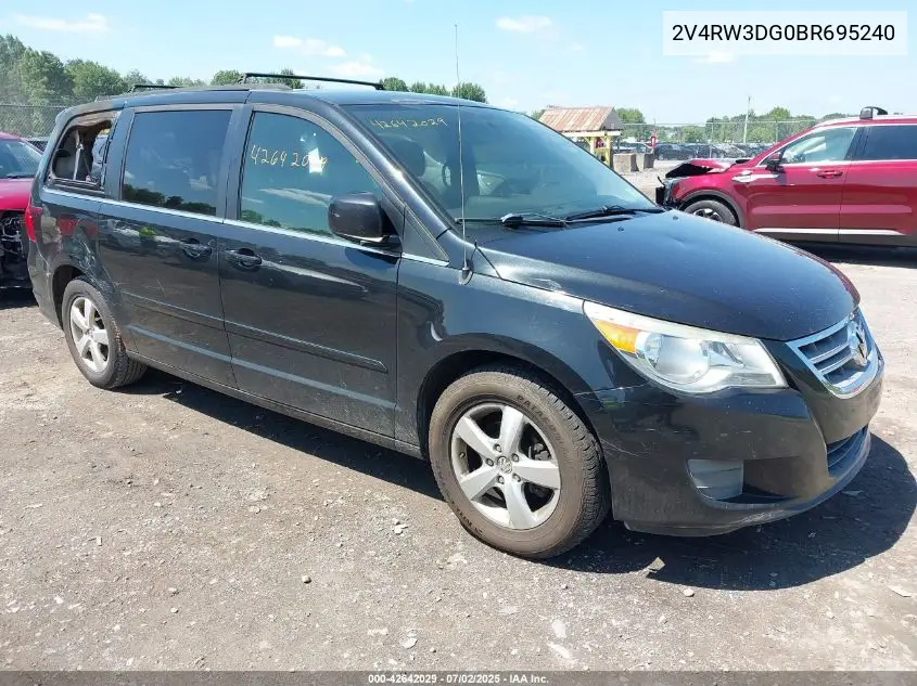 2011 Volkswagen Routan Se VIN: 2V4RW3DG0BR695240 Lot: 42642029