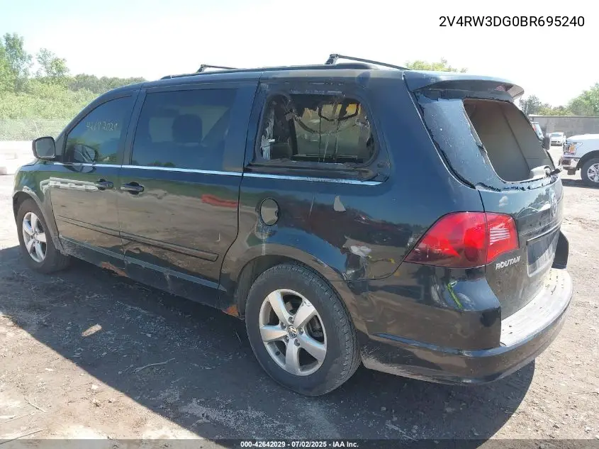 2011 Volkswagen Routan Se VIN: 2V4RW3DG0BR695240 Lot: 42642029