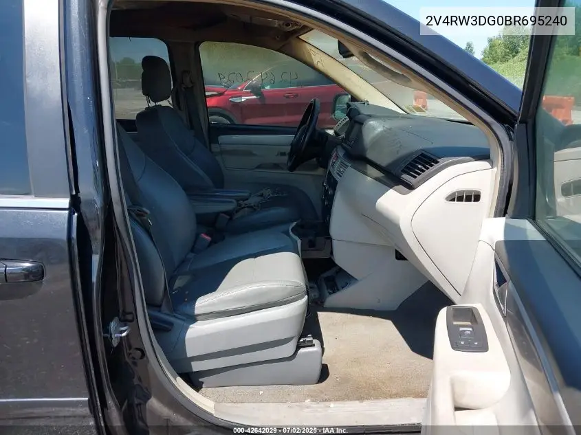 2011 Volkswagen Routan Se VIN: 2V4RW3DG0BR695240 Lot: 42642029