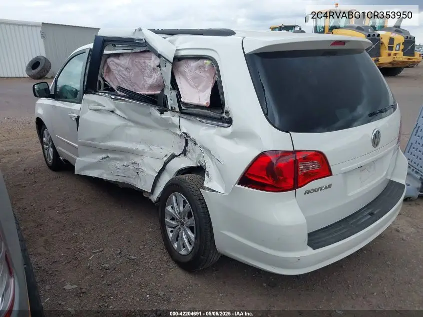 2012 Volkswagen Routan Se VIN: 2C4RVABG1CR353950 Lot: 42204691