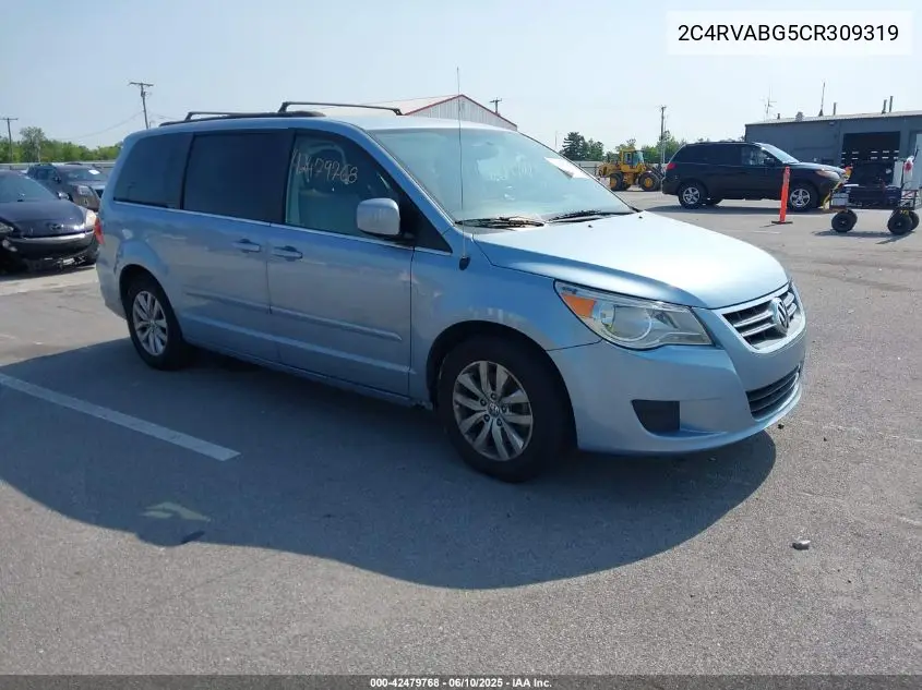 2012 Volkswagen Routan Se VIN: 2C4RVABG5CR309319 Lot: 42479768