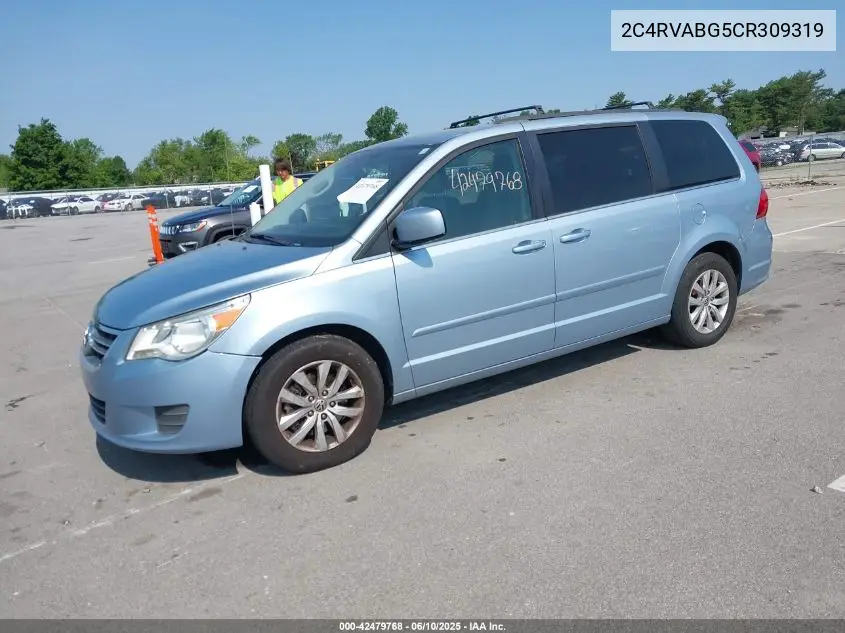 2012 Volkswagen Routan Se VIN: 2C4RVABG5CR309319 Lot: 42479768