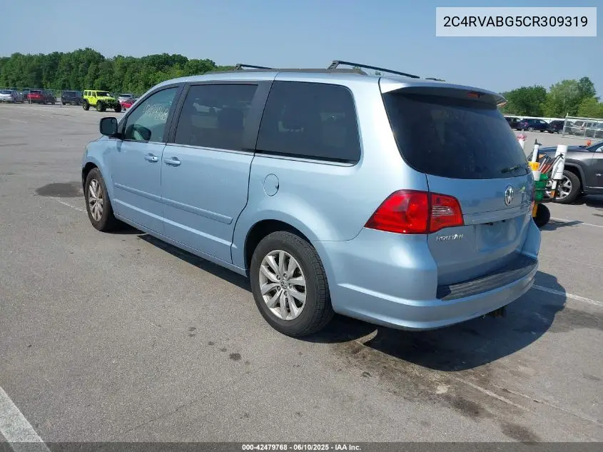 2012 Volkswagen Routan Se VIN: 2C4RVABG5CR309319 Lot: 42479768