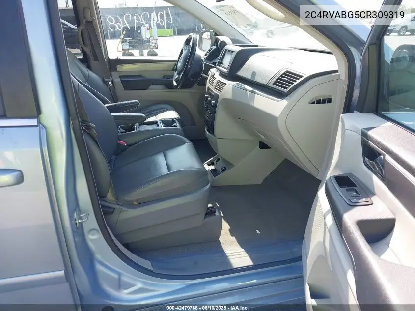 2012 Volkswagen Routan Se VIN: 2C4RVABG5CR309319 Lot: 42479768