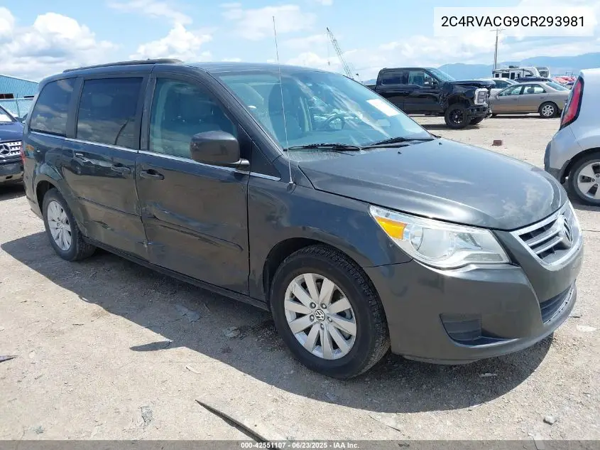2012 Volkswagen Routan Sel VIN: 2C4RVACG9CR293981 Lot: 42551107